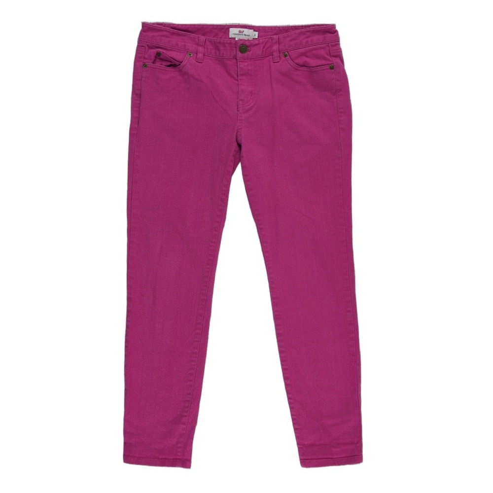 Vineyard Vines Pants Women's Size‎ 6 Pink Slim Leg Mid Rise Stretch Cotton